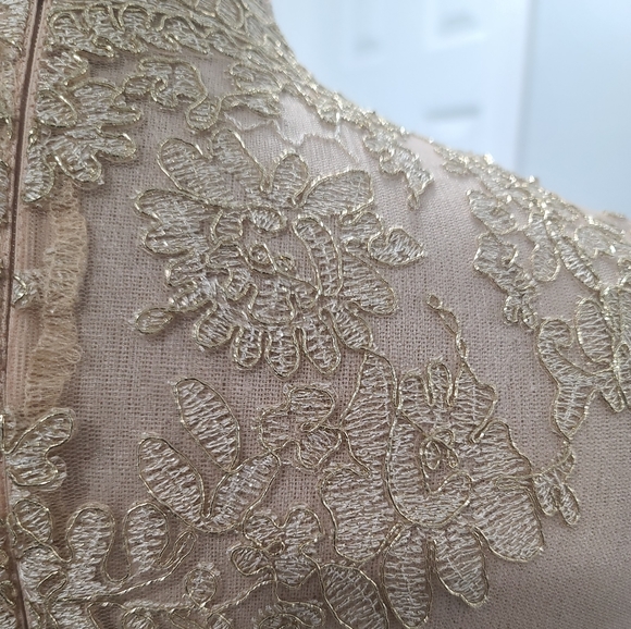 Gold Embroidery Bodysuit - Picture 3 of 6